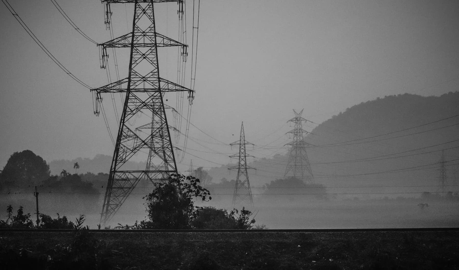 Transmission corridors near Bongaigaon, Assam