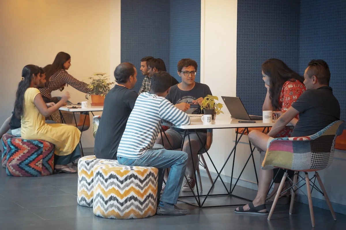 Indian energy and technology professionals reviewing a study